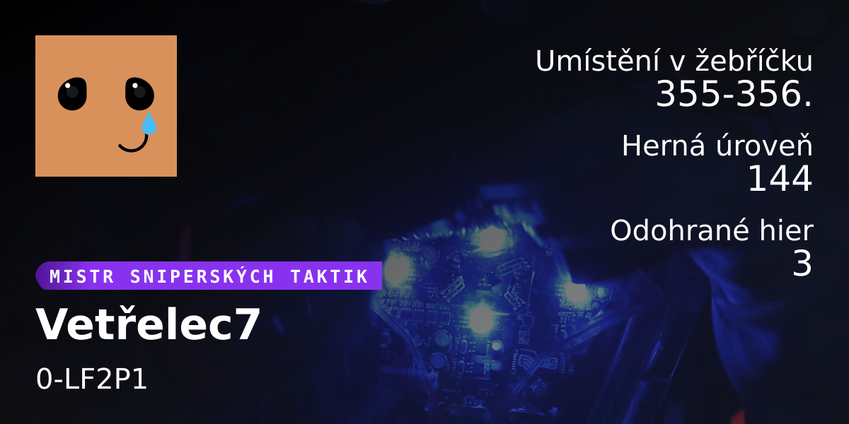 Štatistiky hráča Vetřelec7