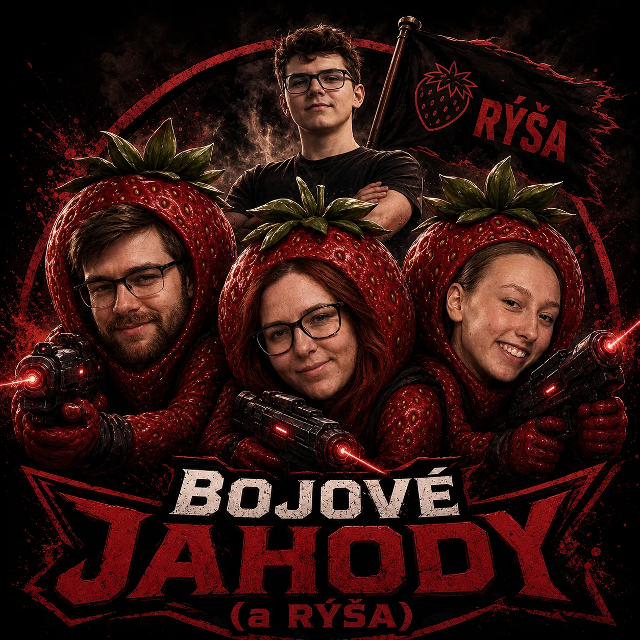Logo týmu - Bojové jahody (a Rýša)