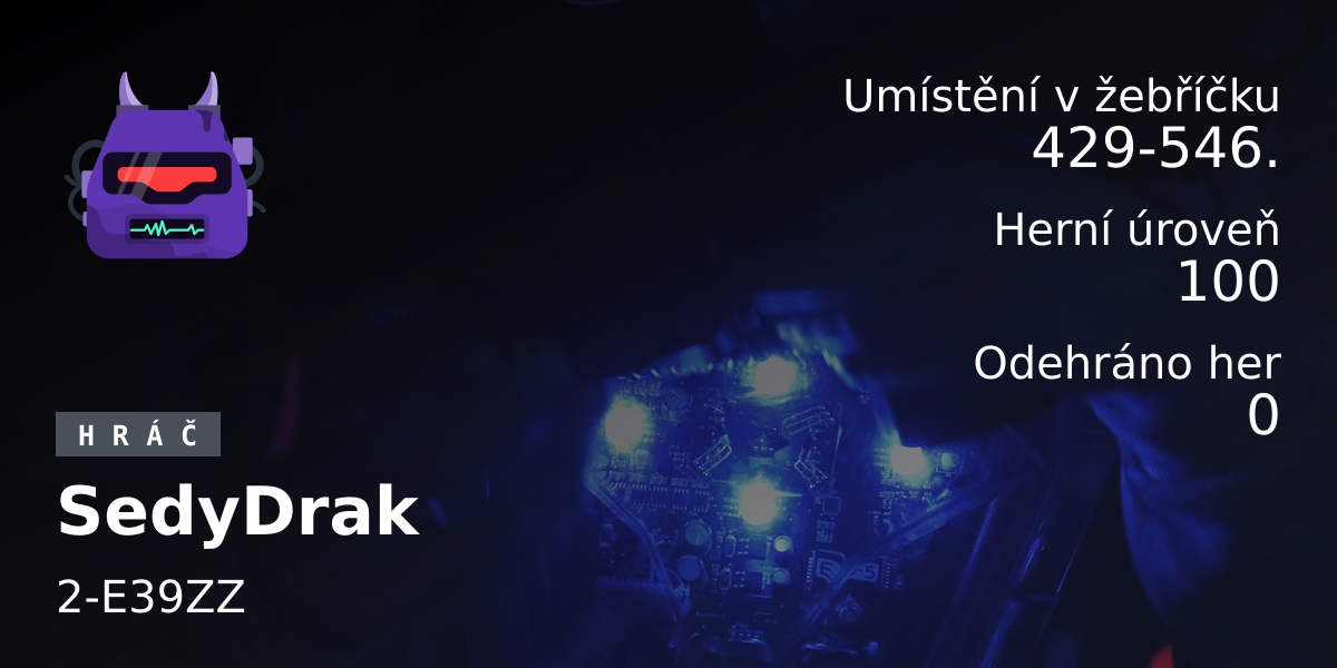 Statistiky hráče SedyDrak