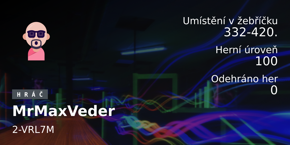 Statistiky hráče MrMaxVeder 